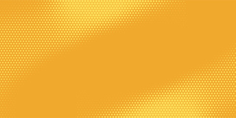 Yellow orange halftone pattern. Retro comic gradient background. Square pixilated dot cartoon texture.EPS10