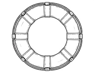 Simple hand-drawn life preserver