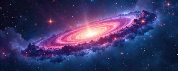 Majestic celestial landscape with swirling nebulae and radiant stardust, perfect for fantasy or religious imagery , god, majestic, awe