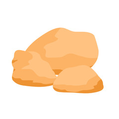 Brown stone vector
