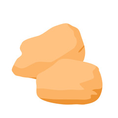 Brown stone vector