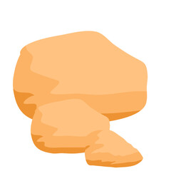 Brown stone vector