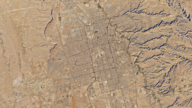 Riyadh 3D Satellite Map High Detail