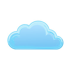 Fototapeta premium Soft Blue Cloud Illustration Weather Forecast Graphic Design Element Isolated