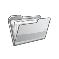 Open folder with files. Office paperwork organizer for business.