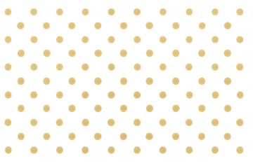 Golden polka dot pattern on transparent background
