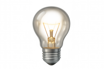 Light bulb glowing, symbolizing a new idea, innovation, and creative thought, useful for energy and solution concepts