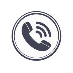 Telephone call icon vector graphic symbol of communication and contact hotline service logo
