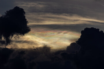 Cloudscape, Colored Clouds at Sunset