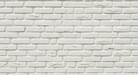 Naklejka premium A closeup of a white brick wall with visible cracks and mortar