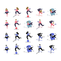 Modern professionals balancing work and life challenges in a flexible remote environment