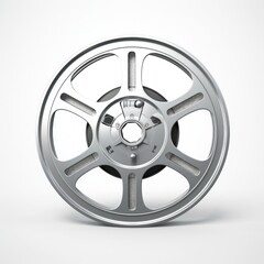 Obraz premium Motion picture film reel wheel spoke tire.