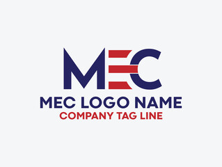 mec logo design vector, creative modern minimal mec logo design, unique and letter mark mec logo. me logo ec logo business