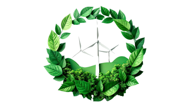 clean energy, sustainability, and environmental protection. This image is ideal for materials about renewable energy, ecology, and green initiatives.e