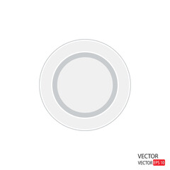 Abstract white circle on a light background minimalist design