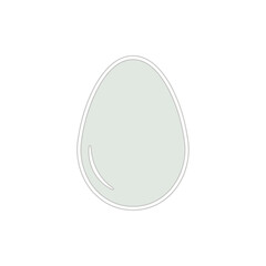 Abstract white form isolated on white background conceptual image