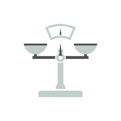 Balance scale icon symbol design concept for justice fairness and equality