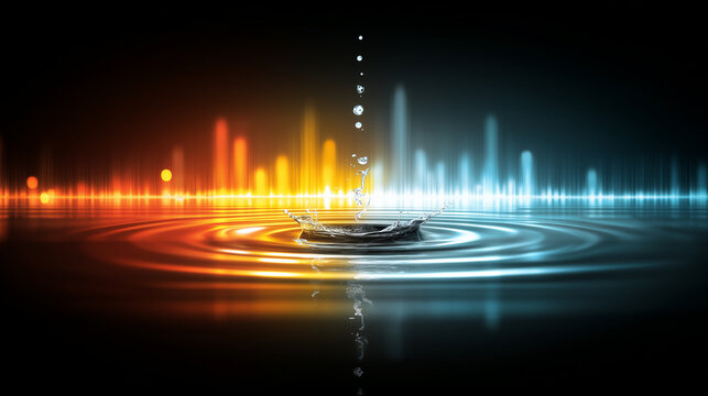 Sound Splash: Water Crown and Dual-Tone Audio Visualizer