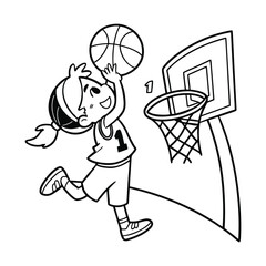 Playful Child Scoring In Cartoon