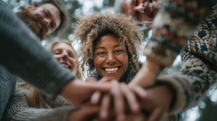Community gathering of diverse neighbors in a communal garden celebrating friendship and togetherness outdoor setting joyful atmosphere