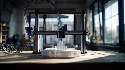 A 3d printer stands ready to create, showcasing the potential of additive manufacturing technology