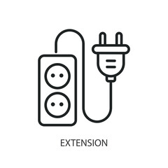 Extension thin line vector icons.