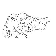 map of Singapore vector