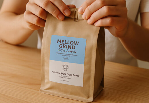 Coffee Packaging Mockup With Generative AI