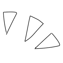 驚き　発見　漫画アイコン　線画