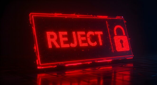 Rejected Access Technology Cyber Security Red Error.