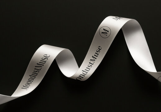 Elegant Ribbon Branding Mockup With Generative AI