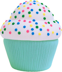 Inflatable yarn texture paper cupcake 【 free to pick 】