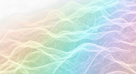 Abstract Colorful Wavy Lines Background with Pastel Tones.
