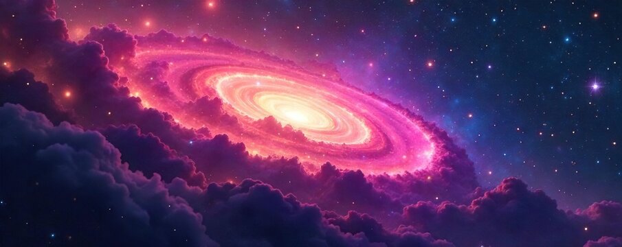Vibrant Swirling Nebula High-Resolution Space Background for Sci-Fi, Fantasy, and Game Design Projects