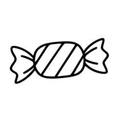 Candy sweet outline halloween treat cute clipart