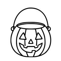 Pumpkin-shaped cauldron pot for Halloween party decor