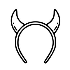 Devil horn headband halloween costume accessory