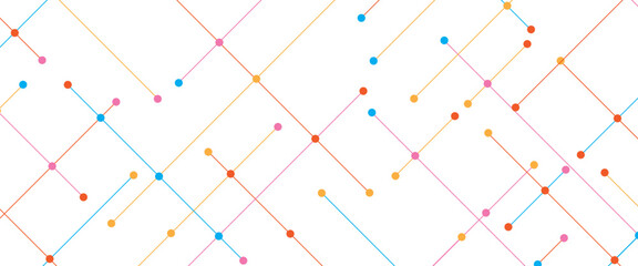 Vector digital minimal futuristic tech lines dot for background