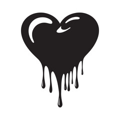  giving love pictogram in black silhouette.