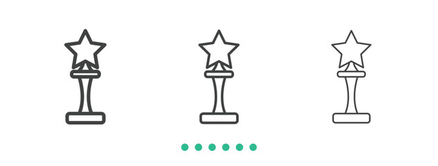 Trophy icon. Thin line icon vector