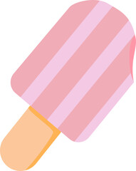 Delicious Pink Ice Cream Pop on a Stick