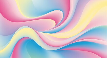 Abstract Pastel Swirls and Waves Background.