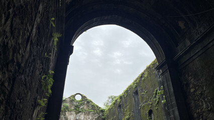 Curved Architectural Structure Top View at Vasai Fort