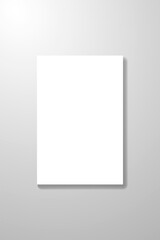 Vertical Blank White Canvas Paper Editable Vector Illustration