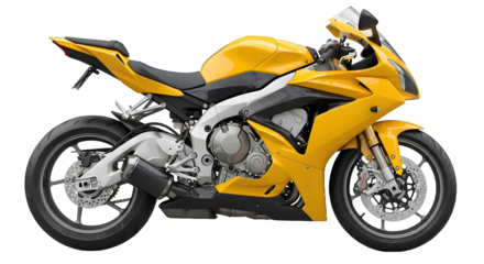 Sport Motorbike on Transparent Backgrouind – Fast Racing Motorcycle for Adventure, Racing, and Performance