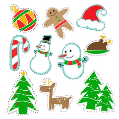 The Christmas drawing for Celebration or holiday concept.