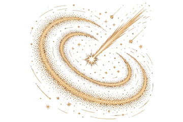 Golden Star Frame Decorative Clipart