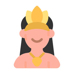 american people icon with flat  style