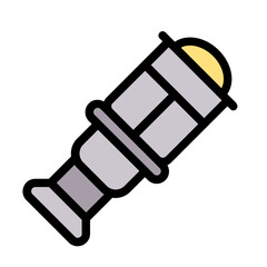 peeper icon with flat line style