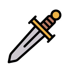 rapier icon with flat line style